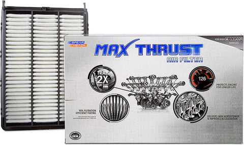 Spearhead MAX THRUST Performance Engine Air Filter For Low & High Mileage Vehicles - Increases Power & Improves Acceleration (MT-065)