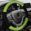 TLH Modernistic Steering Wheel Cover and Seat Belt Pads w/Anti-Slip Dash Mat, Green Color