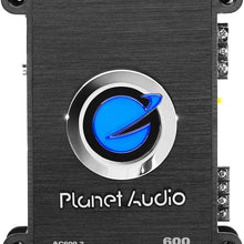 Planet Audio AC600.2 2 Channel Car Amplifier - 600 Watts, Full Range, Class A/B, 2-4 Ohm Stable, Mosfet Power Supply, Bridgeable