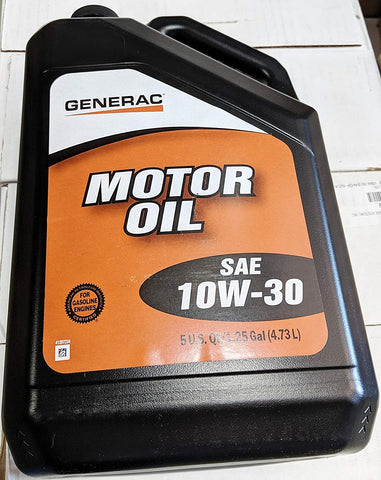 Generac - Motor Oil SAE 10W-30 5-Quart Bottle 0J5142