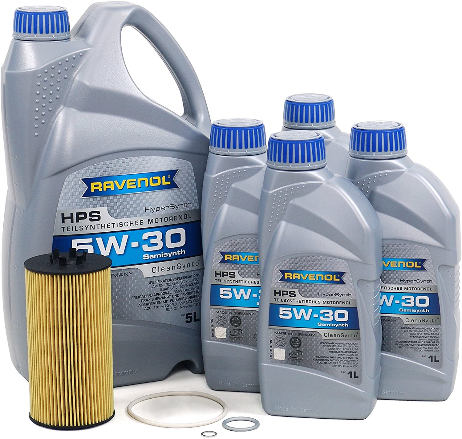 Blau J1A5069-D Motor Oil Change Kit - Compatible with 2004-06 VW Phaeton w/ 8 Cylinder 4.2L Engine - 5w30