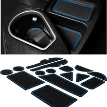CupHolderHero for Toyota RAV4 Accessories 2013-2018 Premium Custom Interior Non-Slip Anti Dust Cup Holder Inserts, Center Console Liner Mats, Door Pocket Liners 16-pc Set (Blue Trim)