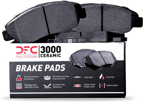 Rear Set Dynamic Friction Company 3000 Ceramic Brake Pads 1310-1965-00