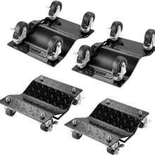 Pentagon Tool | Premium 4-Pack | Car Tire Dolly - Tire Skates | 1,500 lbs Rating | Black