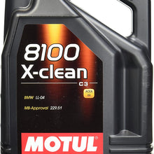 Motul (2020) 8100 X-Clean 5W-30 Synthetic Engine Oil, 5 Liter
