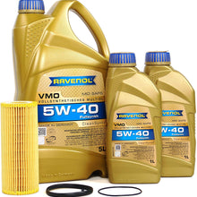 Blau J1A5084-G Motor Oil Change Kit - Compatible with 2012-15 Audi A7 w/ 6 Cylinder 3.0T Engine - 5w40