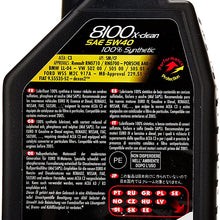 Motul (2786) 8100 X-Clean 5W-40 Synthetic Engine Oil, 1 Liter