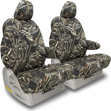 Front Seats: ShearComfort Custom Realtree Camo Seat Covers for Toyota Corolla (2020-2020) in MAX-5 for Sport Buckets w/Adjustable Headrests (S, SE, XSE Models Only)
