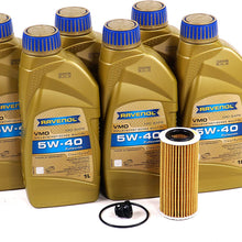 Blau J1A5120-A Motor Oil Change Kit - Compatible with 2013-17 VW Beetle w/ 4 Cylinder 2.0T Engine - 5w40