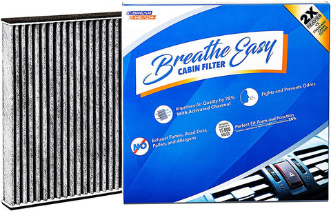 Spearhead Premium Breathe Easy Cabin Filter, Up to 25% Longer Life w/Activated Carbon (BE-285)