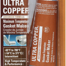 Permatex 81878 Ultra Copper Maximum Temperature RTV Silicone Gasket Maker, 3 oz. Tube