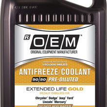 OEM 86-834GOEMFC Premium Antifreeze 50/50 Extended Life Gold, 128. Fluid_Ounces
