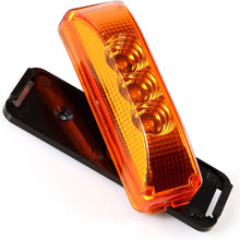 2pcs 3.9 inches 3 Leds Truck Trailer 12V Led Front Rear Led Side Marker Lights Indicator Lamp Rock Light for Truck Trailer Boats,Sealed and Waterproof, Surface Mounted Installation, 2 Amber