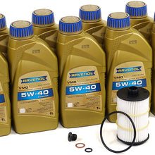 Blau J1A5132-A Motor Oil Change Kit - Compatible with 2013-17 Audi A8 w/ 8 Cylinder 4.0T Engine - 5w40