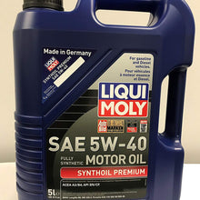 Liqui Moly (2041-4PK Premium 5W-40 Synthetic Motor Oil - 5 Liter, (Pack of 4)