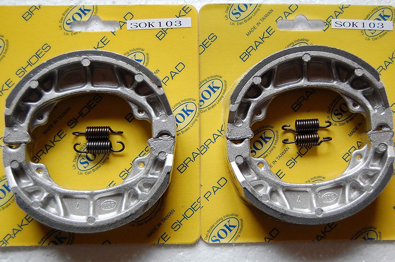 FRONT&REAR BRAKE SHOES+Springs for HONDA Trail, 1969-1975 CT70, 1966-1974 CT90, 1964-1966 CT200 (SK103WS x2)
