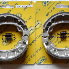 FRONT&REAR BRAKE SHOES+Springs for HONDA Trail, 1969-1975 CT70, 1966-1974 CT90, 1964-1966 CT200 (SK103WS x2)