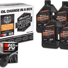 Maxima Racing Oils Black 90-069014B Quick Evo-Sportster Mineral 20W-50 Filter Engine Oil Change Kit, 128. Fluid_Ounces