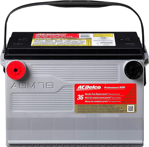 ACDelco 78AGM Professional AGM Automotive BCI Group 78 Battery