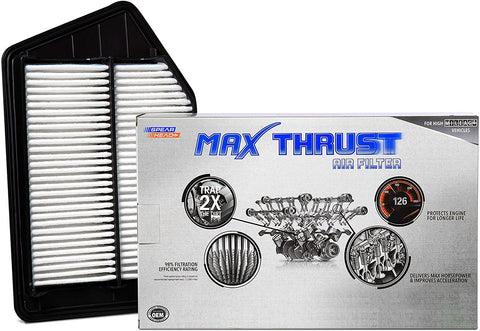Spearhead MAX THRUST Performance Engine Air Filter For Low & High Mileage Vehicles - Increases Power & Improves Acceleration (MT-190)