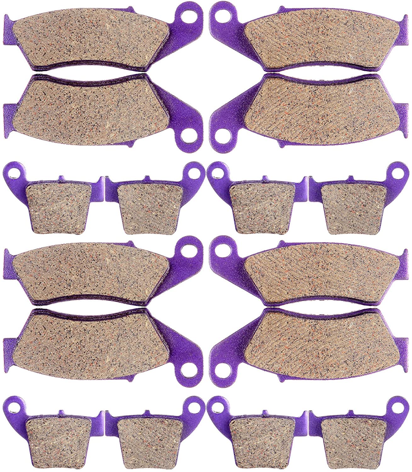 ECCPP FA185 Brake Pads Front and Rear Carbon Fiber Replacement Brake Pads Kits Fit for 2002 2003 2004 2005 2006 2007 2008 2009 2010 2011 2012 2013 2014 2015 Honda