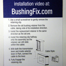 Bushing Fix F2KIT1 - Transmission Shift Cable Bushing Repair Ki
