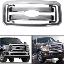 Front Mesh Grille Covers Compatible With 2011-2016 F250 F350 Super Duty Chrome Grill Covers