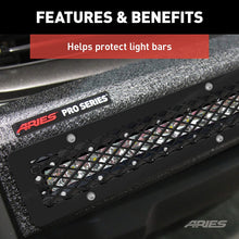 ARIES PJ20MB Pro Series 20-Inch Black Steel Grille Guard Light Bar Cover Plate