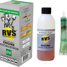 RVS Technology G6 Engine Treatment. for Gasoline Engines with an Oil Capacity up to 6 quarts. Restore and Protect Your Engine, Save Fuel, Increase Power. Safe for All Engines.