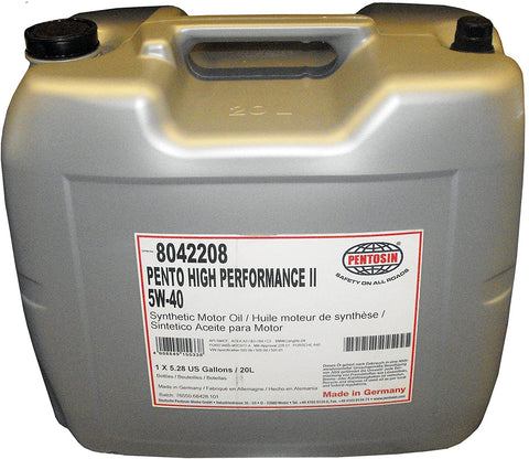 Pentosin 8042208 Pento High Performance II 5W-40 Synthetic Motor Oil - 20 Liter