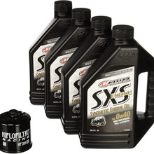 MaximaHiflofiltro SXSSEOCK013 Full Synthetic Side x Side Engine Oil Change Kit for Kawasaki Teryx 4x4/750/800, 4 L