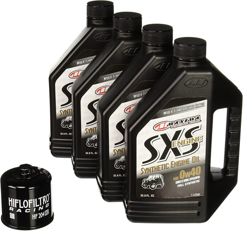 MaximaHiflofiltro SXSSEOCK013 Full Synthetic Side x Side Engine Oil Change Kit for Kawasaki Teryx 4x4/750/800, 4 L