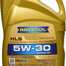 Ravenol J1A1531 SAE 5W-30 Motor Oil - HLS Full Synthetic GM Dexos2, MB 229.51, Longlife-04 Approved (5 Liter)