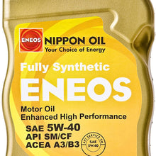 ENEOS 5w-40 QT Fully Synthetic Motor Oil - 1 Quart Bottle