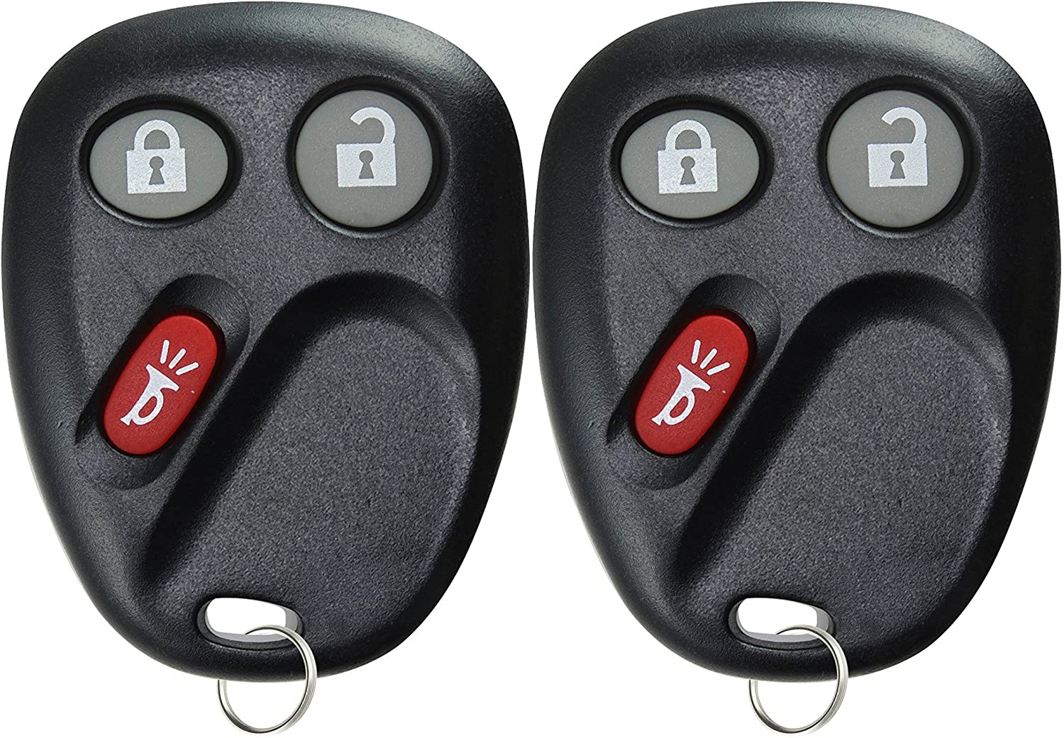 KeylessOption Keyless Entry Remote Control Car Key Fob Replacement for LHJ011 (Pack of 2)