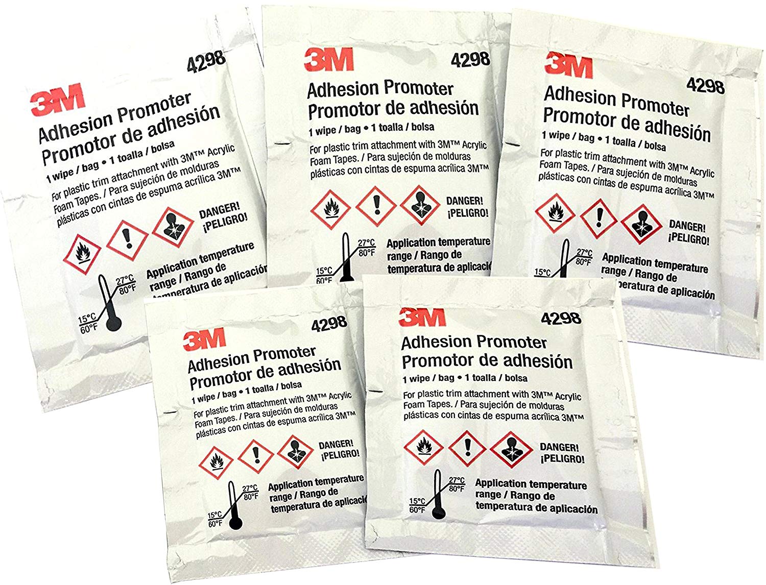 3M 4298 Adhesion Promoter, 5 Sponge Applicators (Choose 3, 5 or 25 Qty)