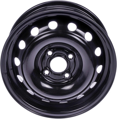 Dorman 939-162 Black Wheel with Painted Finish (14 x 5.5 inches /4 x 100 mm, 43 mm Offset)