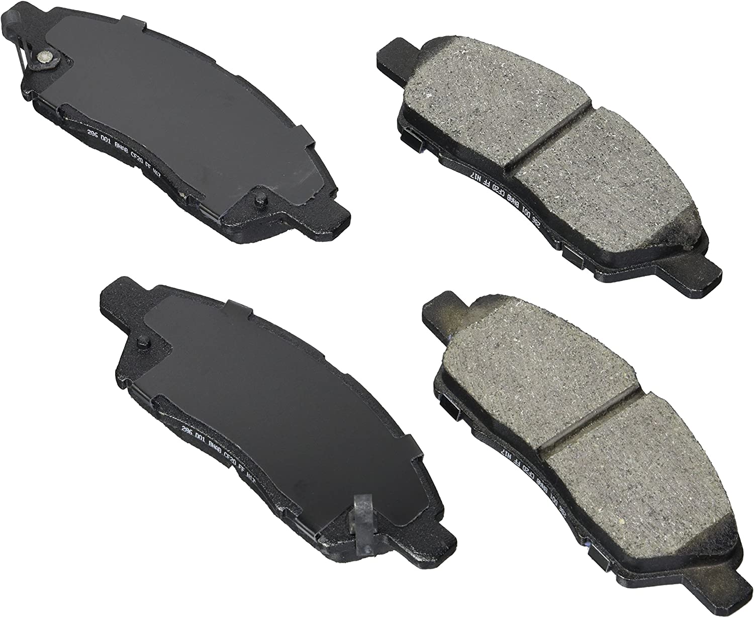 Bosch BE1592 Blue Disc Brake Pad Set for Nissan: 2012-15 Versa, 2014-15 Versa Note - FRONT