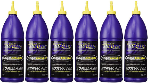 Royal Purple 01301 Max-Gear Synthetic Gear Lube Oil 75W140 Pack of 6 Quarts