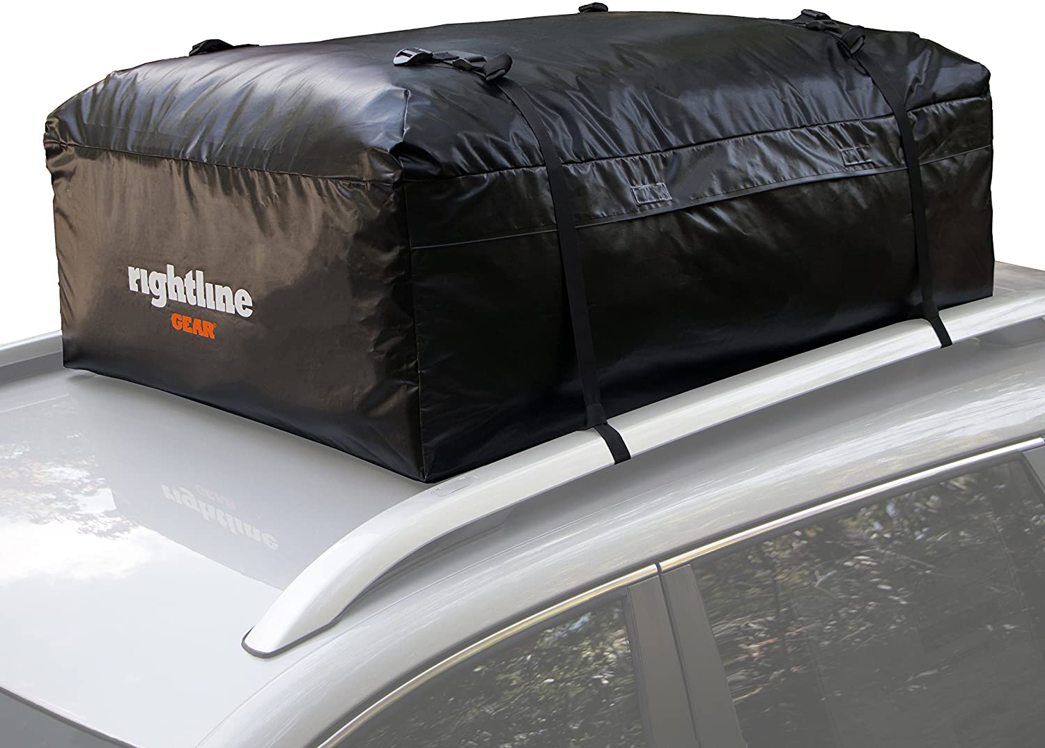 Rightline Gear Ace Jr Top Carrier, 9 cu ft Sized for Compact Cars, Weatherproof, Attaches With or Without Roof Rack