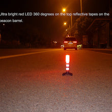 WISLIGHT LED Emergency Roadside Flares Safety Strobe Light - Road Warning Beacon Flare, Magnetic Base, Detachable Stand, Storage Case (1 Case Pack, Battery not Included)