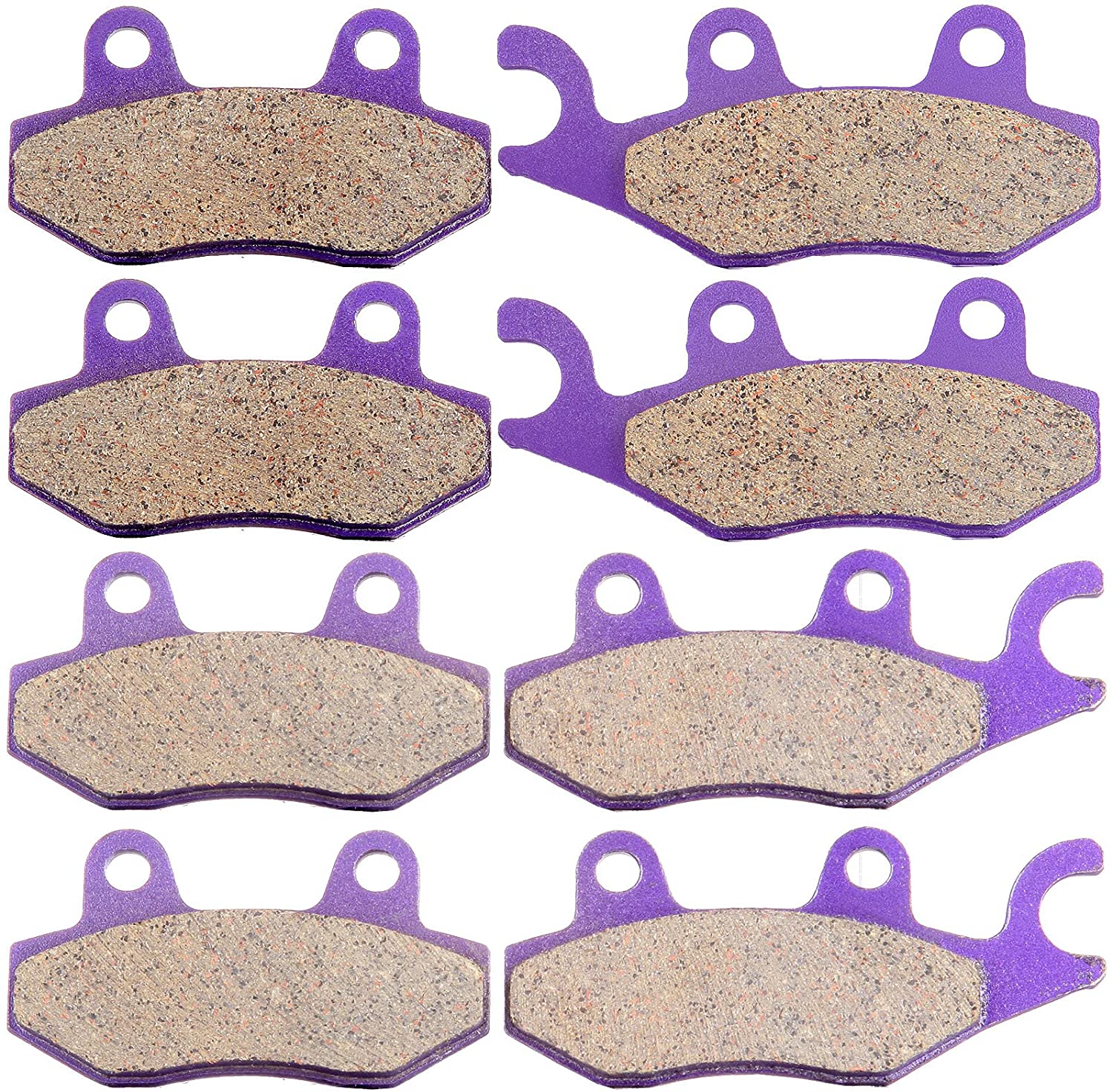 ECCPP FA135 FA165 Brake Pads Front and Rear Carbon Fiber Replacement Brake Pads Kits Fit for 2008 2009 2011 2012 2013 Yamaha Rhino 700,1981 1982 1983 1984 1985 1986 1987 Honda