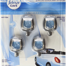 Febreze Car Vent-Clip Air Fresheners - 4 Pack (Linen & Sky)0.06 FL.OZ