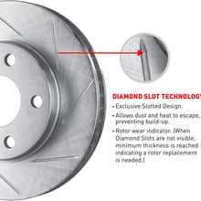 For 2016-2017 Hyundai Tucson Rear eLine Slotted Brake Rotors+Ceramic Brake Pads