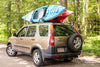 PaddleSports+ Kayak Roof Rack Sets for Cars and SUVs - Two Sets with Straps - Universal Fit Carriers Mount on Crossbars for Easy Travel with Kayaks Canoes Paddleboards and Surfboards