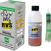 RVS Technology G4 Engine Treatment. for Gasoline Engines with an Oil Capacity up to 4 quarts. Restore and Protect Your Engine, Save Fuel, Increase Power. Safe for All Engines.