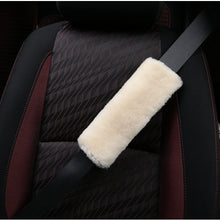 U&M Authentic Sheepskin Auto Seat Belt Cover Shoulder Seatbelt Pad for Adults Youth Kids Toddlers - Car, Truck, SUV, Airplane,Camera Backpack Straps - Genuine High Density Soft Australian Wool