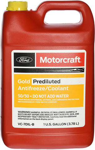Genuine Ford Fluid VC-7DIL-B Gold Pre-Diluted Antifreeze/Coolant - 1 Gallon