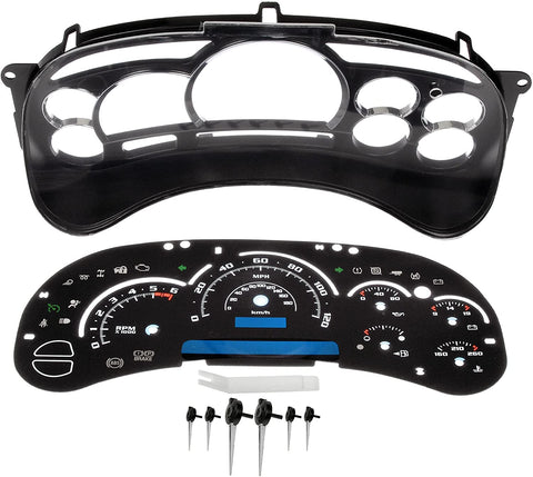 Dorman 10-0102B Instrument Cluster Upgrade Kit - Escalade Style Without Transmission Temperature for Select Chevrolet/GMC Models