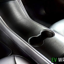 EV Wraps Tesla Model 3 / Model Y Center Console Wrap - Brushed Black Metallic